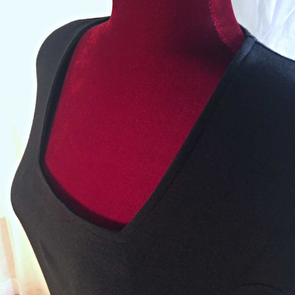 NWT! VTG 80s TAPEMEASURE  Square Neck Cotton Knit Fit & Flare Flattering! - Picture 5 of 8